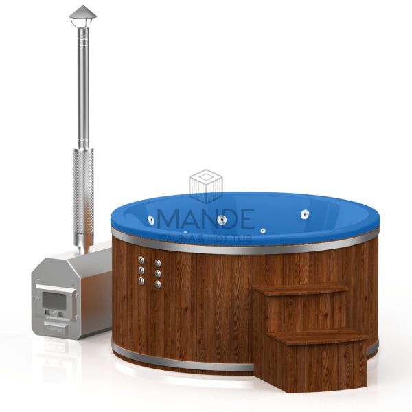 Hot tub with external oven 1.8m interior / 2.0m exterior – Spruce wood