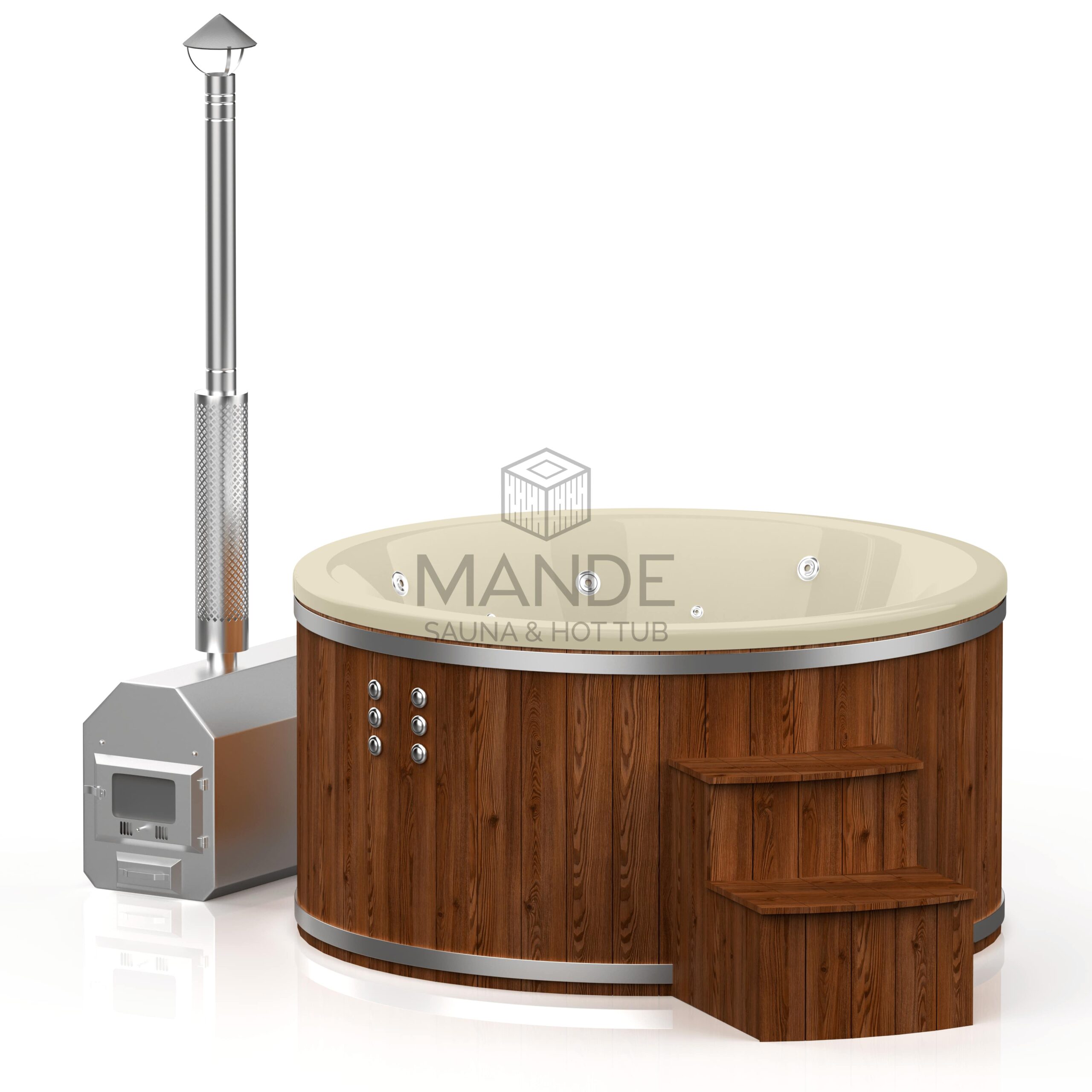 ot tub with external oven 2.0m inside / 2.25m exterior – Spruce wood