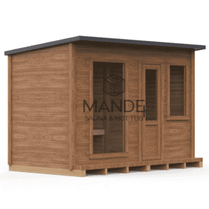 Square 400x240cm sauna with pre-sauna - Thermo wood