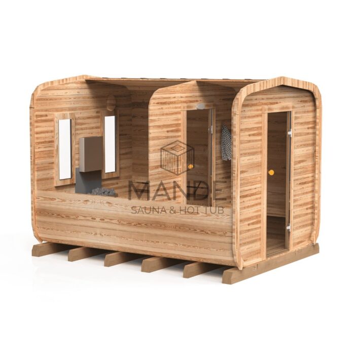 3.5M CUBE sauna with pre-sauna