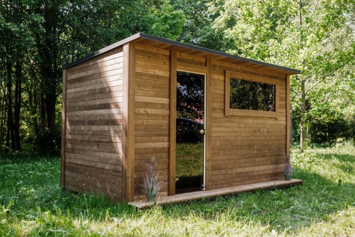 Square 400x240cm sauna with pre-sauna