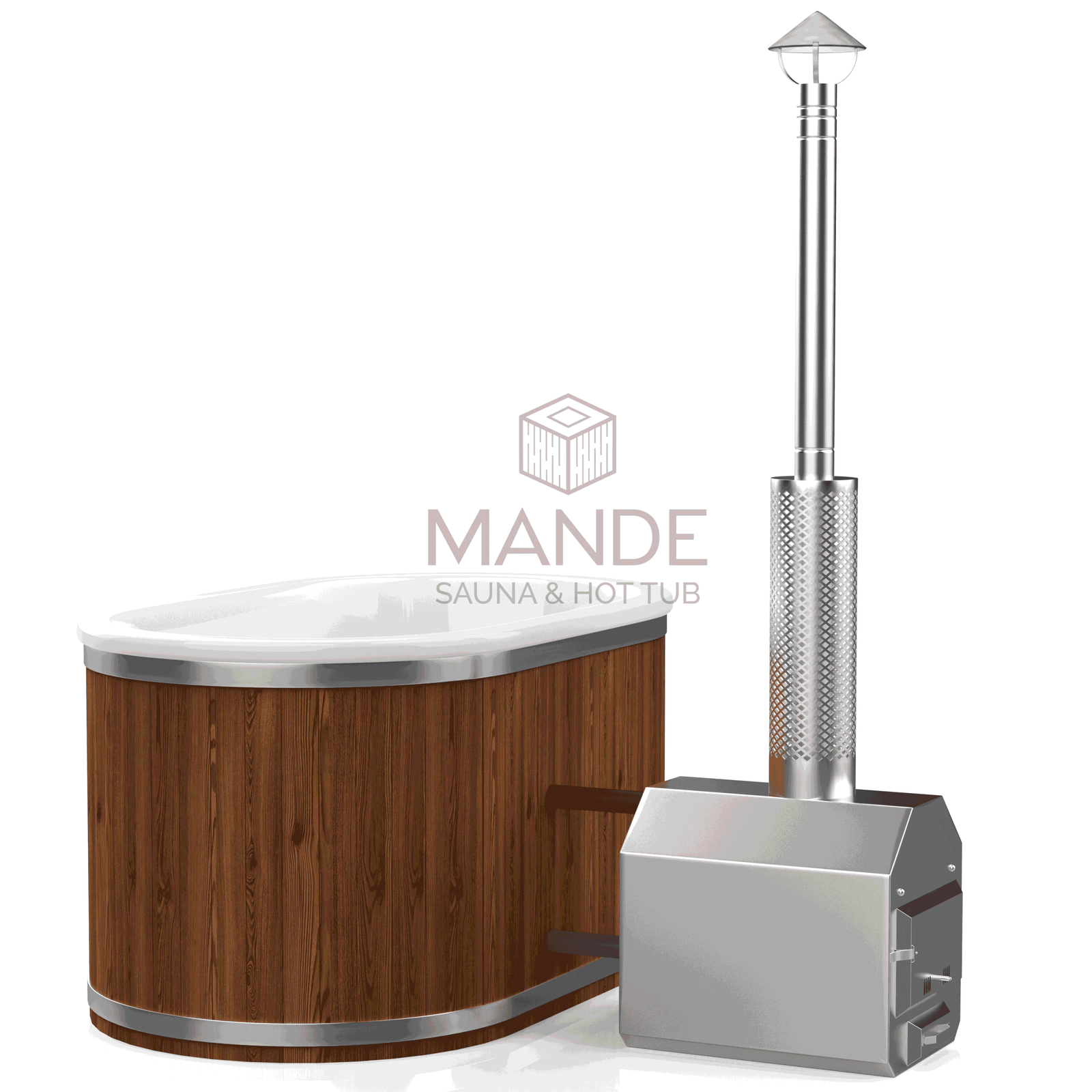 Acrylic OFURO hot tub (external heater) – Burnt wood Acrylic OFURO hot tub (external heater) – Burnt wood