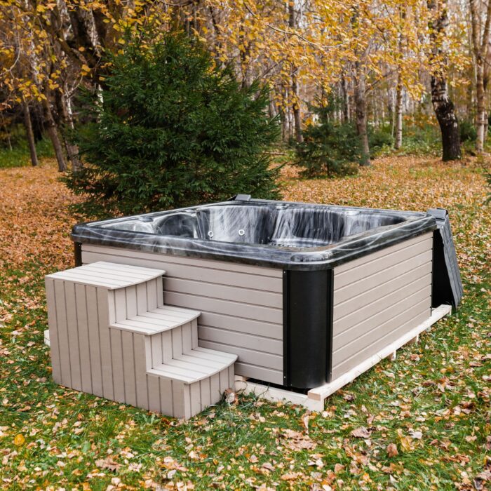 Acrylic square hot tub (integrated heater) 245×245