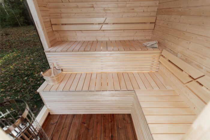 LUX REVERSE sauna with pre-sauna 245×400