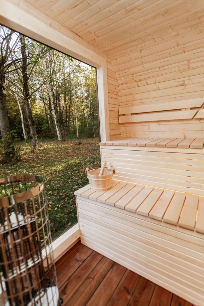 LUX REVERSE sauna with pre-sauna 245×400