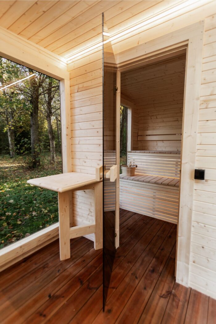 LUX REVERSE sauna with pre-sauna 245×400