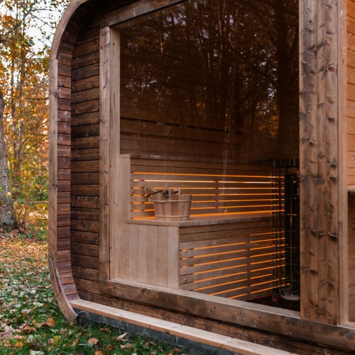 LUX REVERSE sauna with pre-sauna 245×400