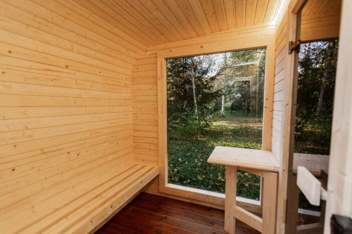 LUX REVERSE sauna with pre-sauna 245×400