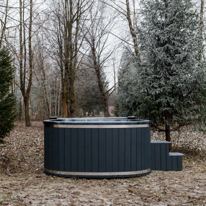 Acrylic square hot tub (external heater) 204×204