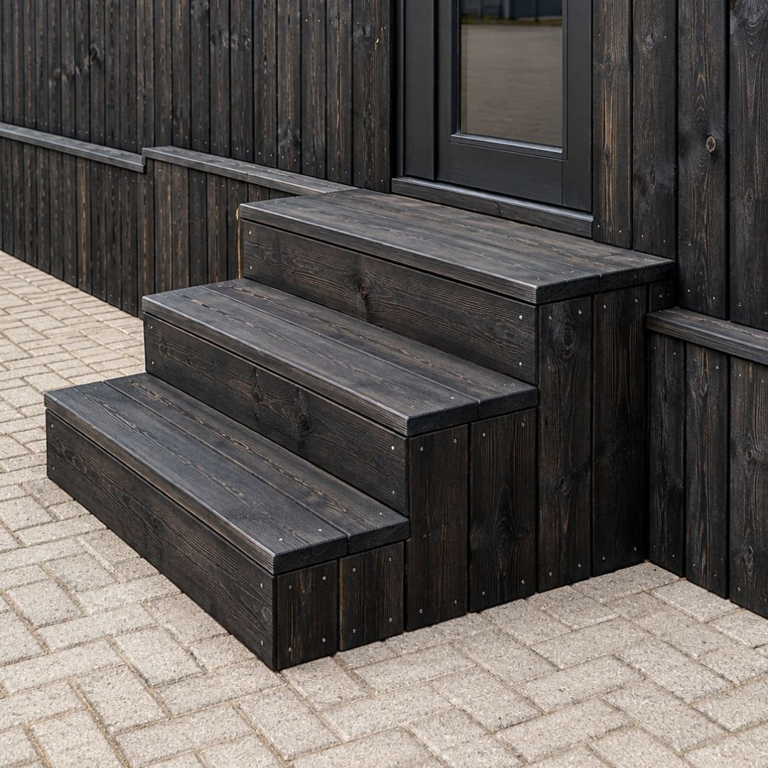 With stairs and trailer finishing